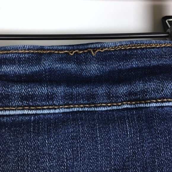 AMERICAN EAGLE Jeans Jegging Overall Dark Wash Stretch Denim Size 8 Regular - Picture 12 of 13